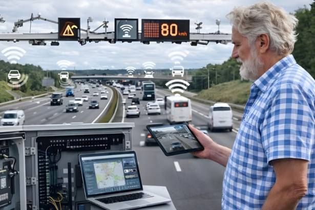 Aldo Vendramin explica o funcionamento dos sistemas inteligentes de transporte.